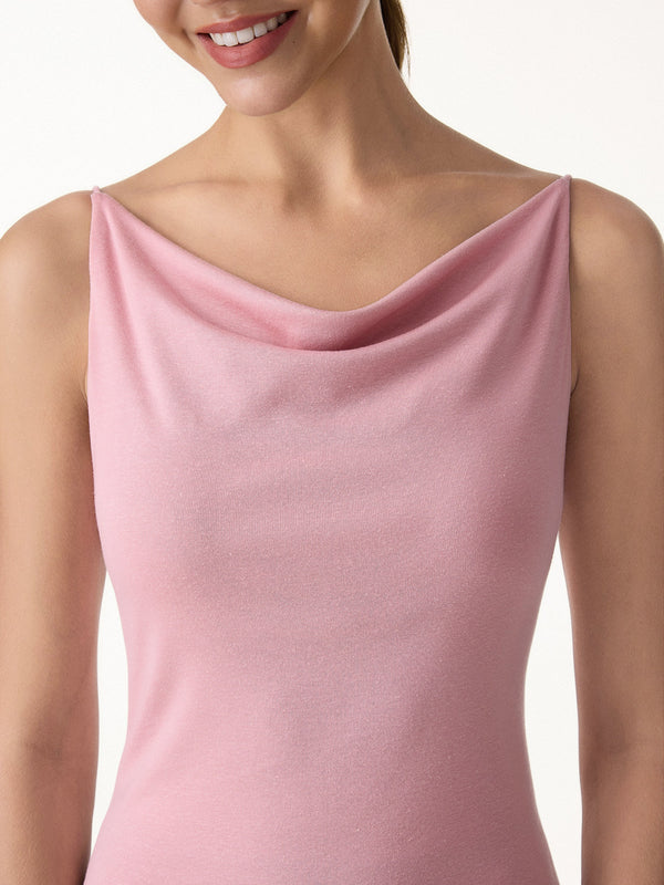 OGLmove Stretch Linen Cowl Neck Bra Tank
