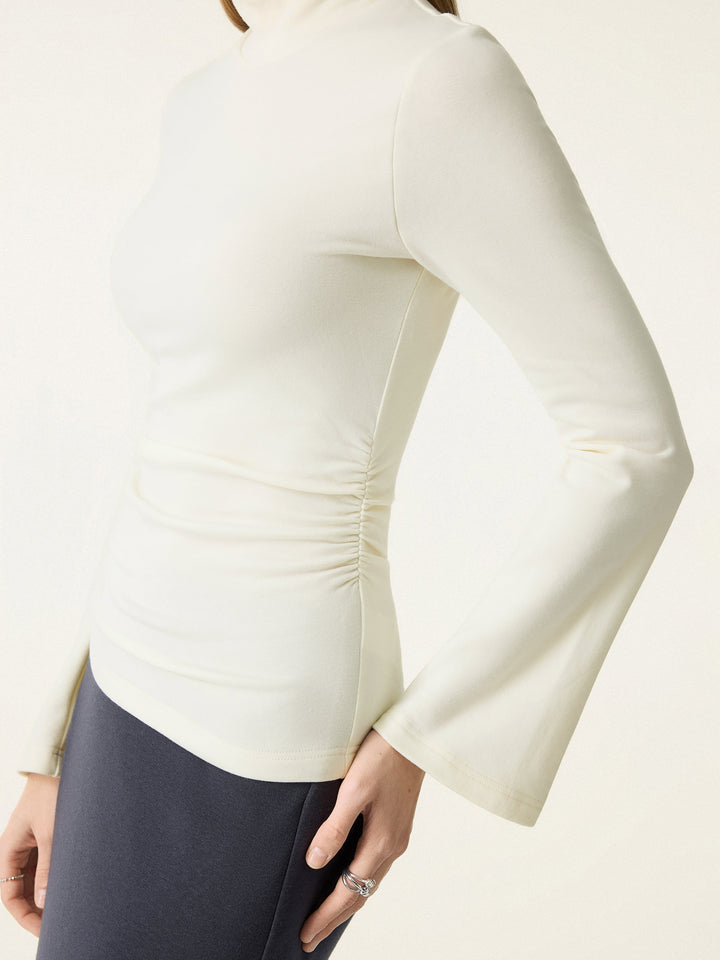 ProWarm Turtleneck Ruched Bell Sleeve Brami