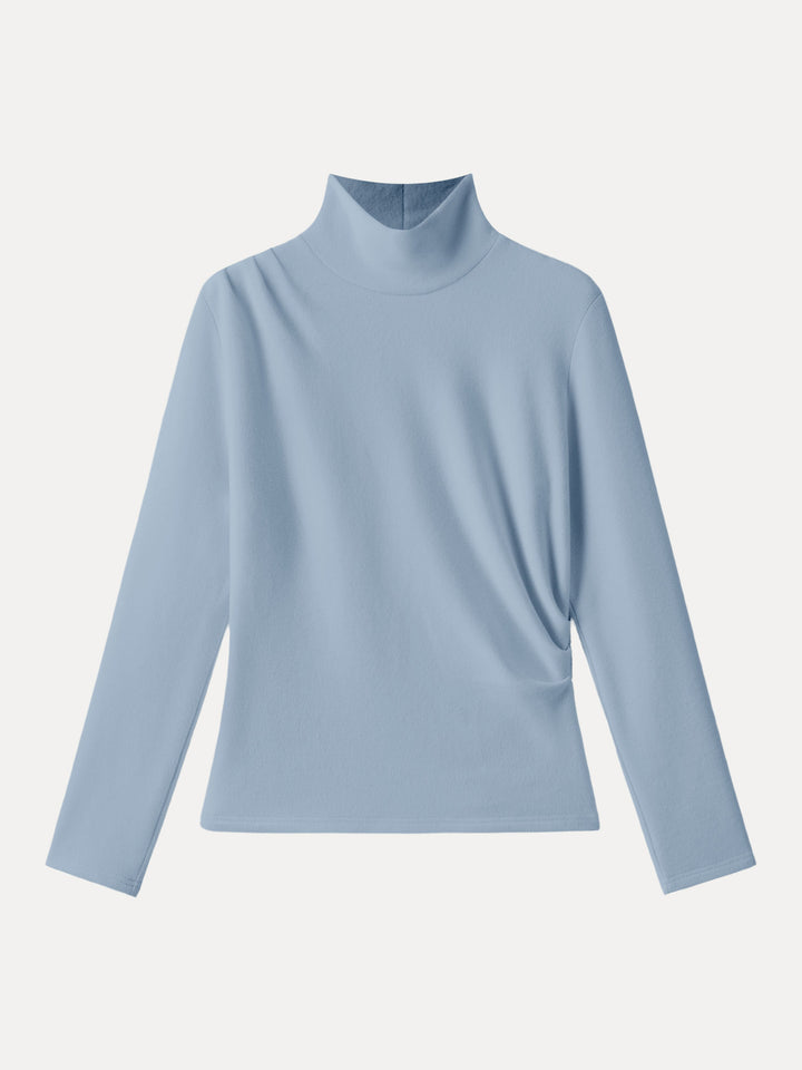 MaxWarm Mockneck Tucked Waist Long Sleeve Top Arctic Fog XS