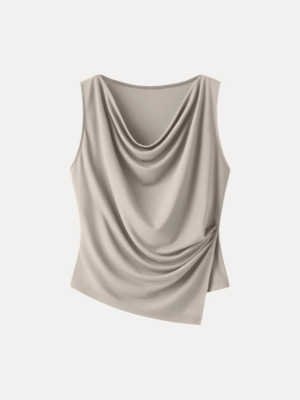 OGLmove Cowl Neck Tucked Sleeveless Top