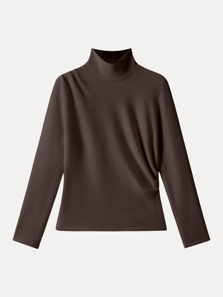 MaxWarm Mockneck Tucked Waist Long Sleeve Top