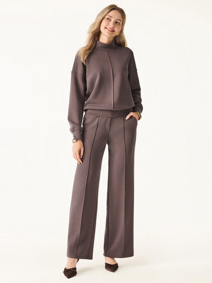 Modal Spacer Mockneck Long Sleeve Pullover Shirt