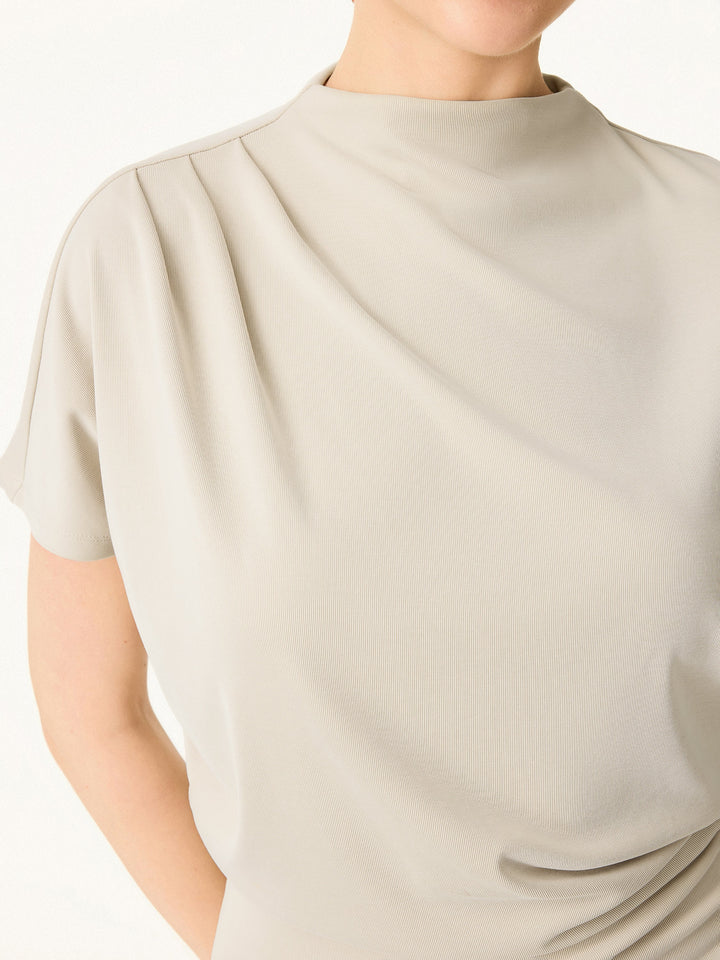 Mockneck Tucked Waist Define Top