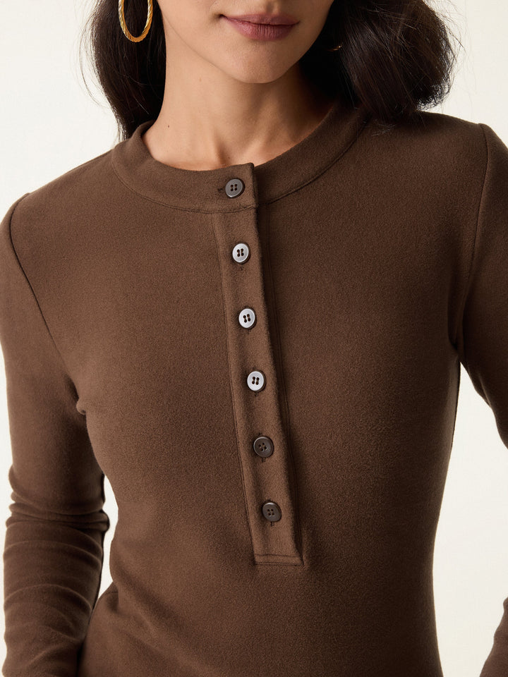 MaxWarm Henley Long Sleeve Top