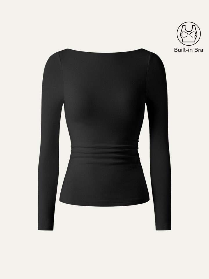 Open-Back Brami Top Black XS