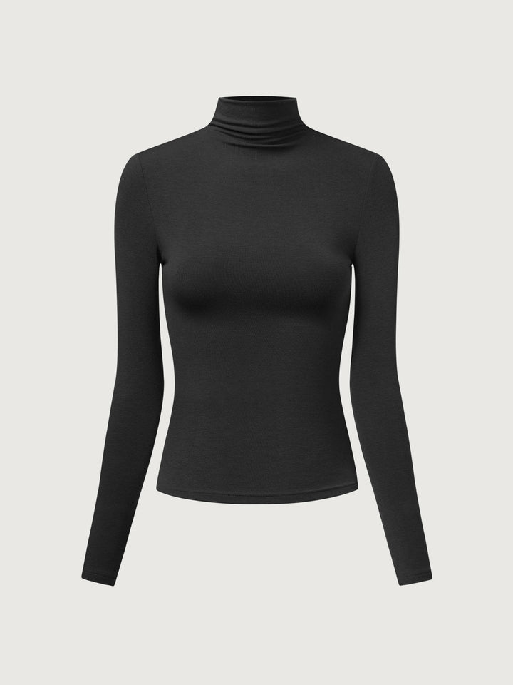 Everyday Mockneck Top Black 2XL