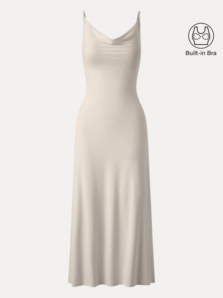 Effortless Vacay Cowl Neck Midi Brami Dress