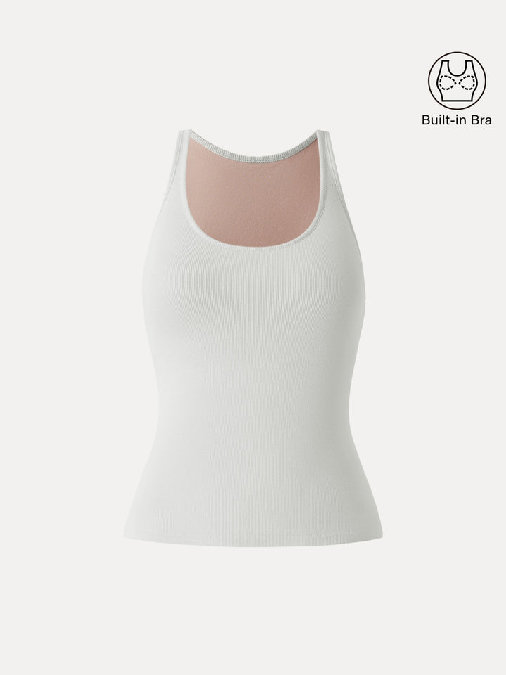 Essential Stretch Cotton U-neck New Airy Brami Cloud White XS