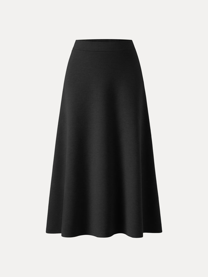 FuzzLuxe Essential Midi A-line Circle Skirt Black XS