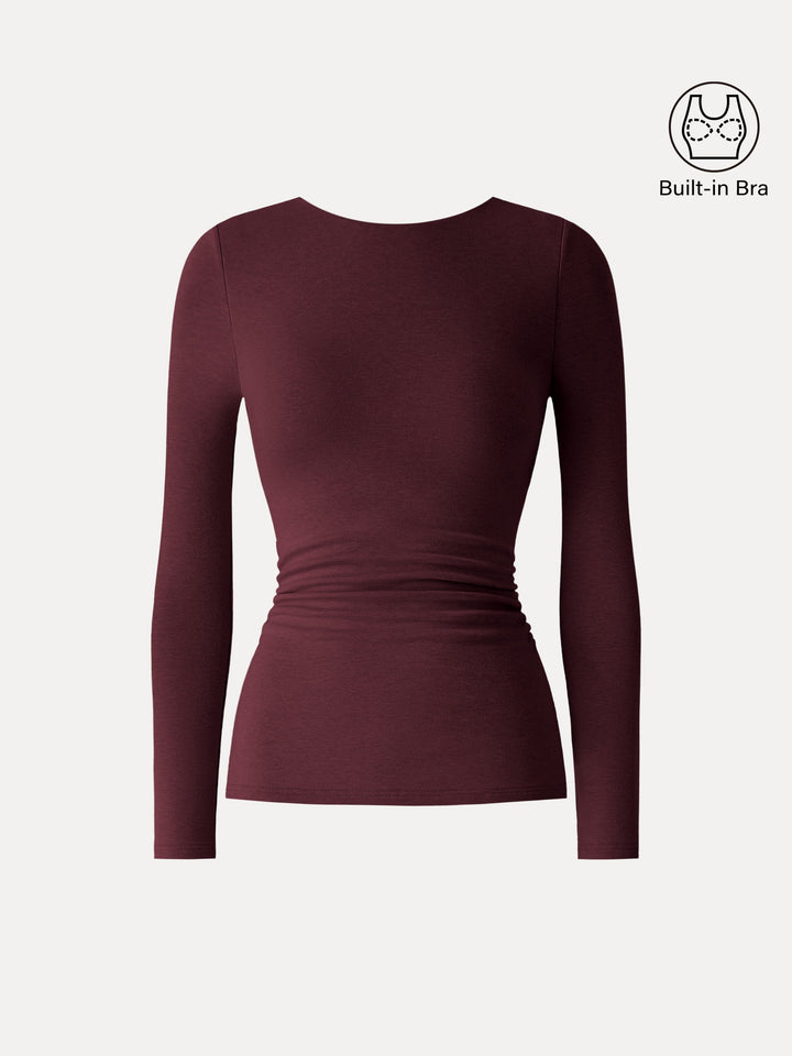 ProWarm Low-Back Side Ruched Brami Ruby XS