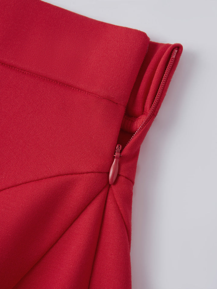 Ponte A-line Midi Pull-on Skirt