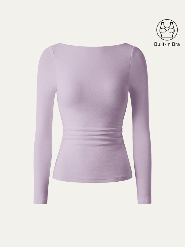 Open-Back Brami Top Pale Lilac XS