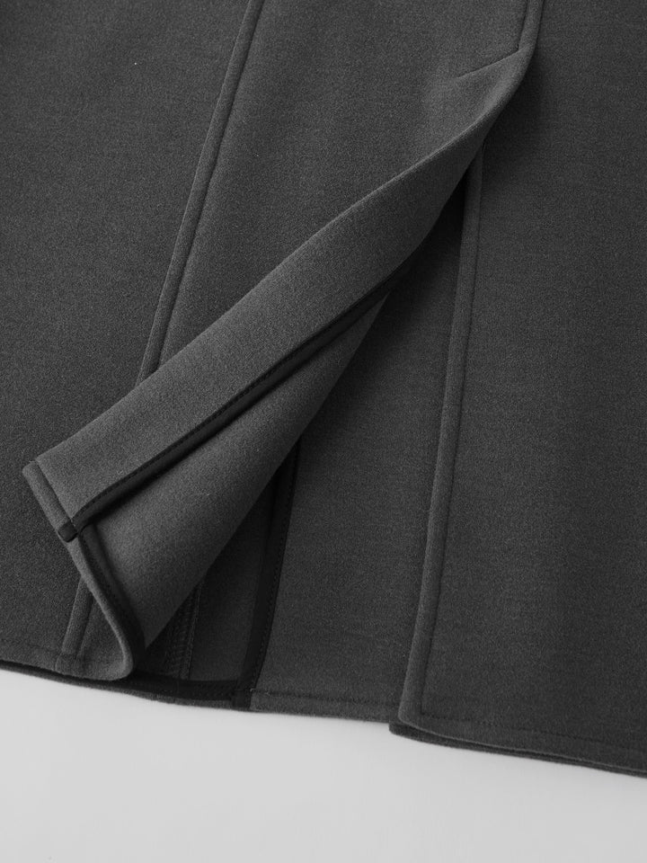 Fuzzluxe Button Front Collared Coat