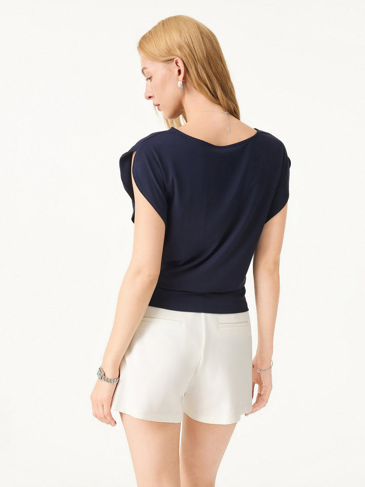 Ultrasoft Boatneck Wide Shoulder Tee