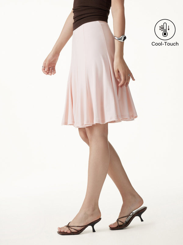 OGLmove Lyocell Mermaid Hem Knee-Length Skirt
