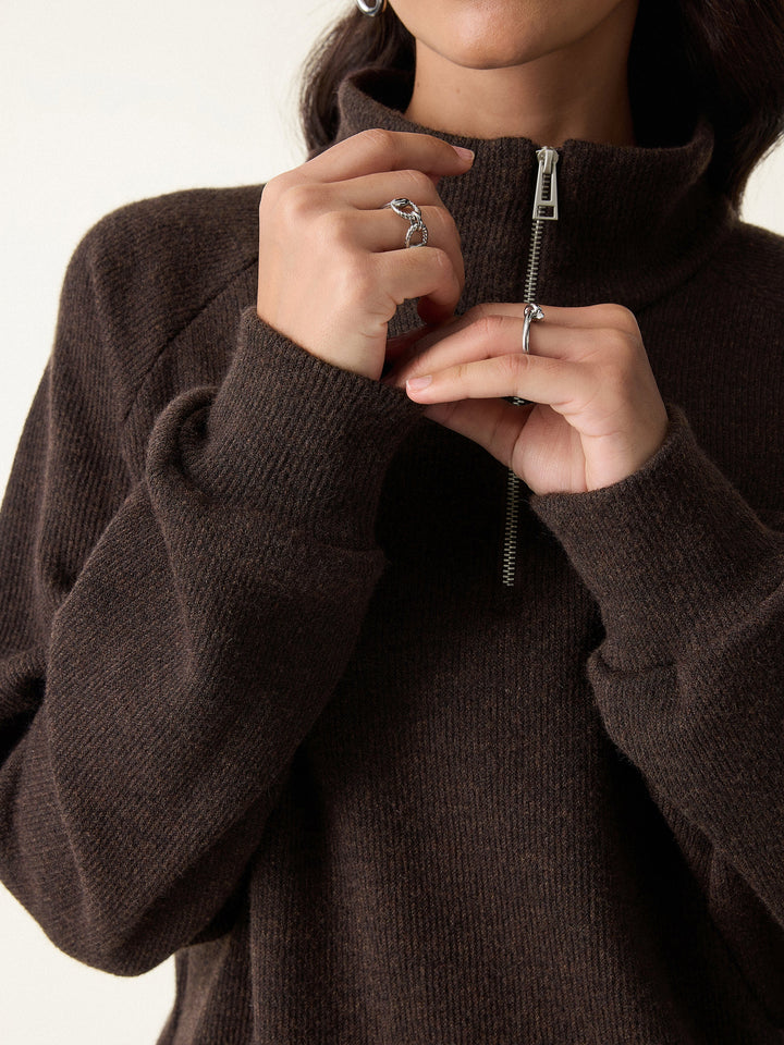 Cozy 1/4 Zip Mockneck Pullover