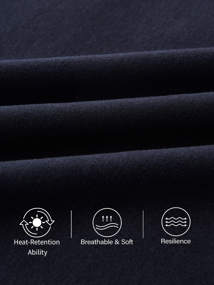 2Pcs Set FuzzLuxe Mockneck Sleeve-Warmer Top & Midi A-line Circle Skirt