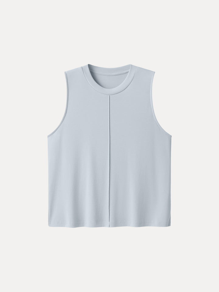 Sandwashed Crewneck Side Slit Relaxed Tank