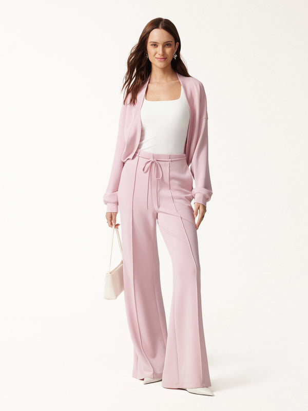 OGLmove Lyocell Spacer Knit Long Sleeve Drop-Shoulder Shrug Cardigan