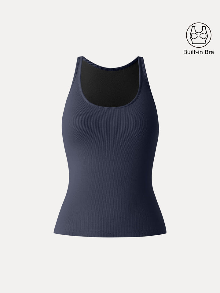 Essential Stretch Cotton U-neck New Airy Brami Navy XS