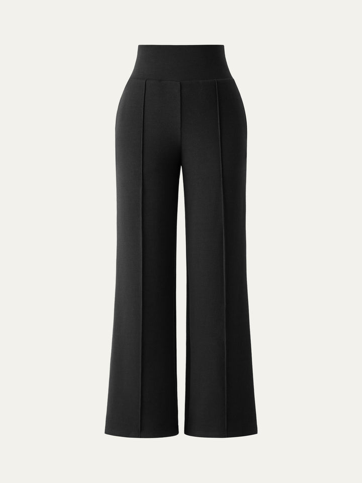 Tummy Warmer Pin-Tuck Pant Petite Black