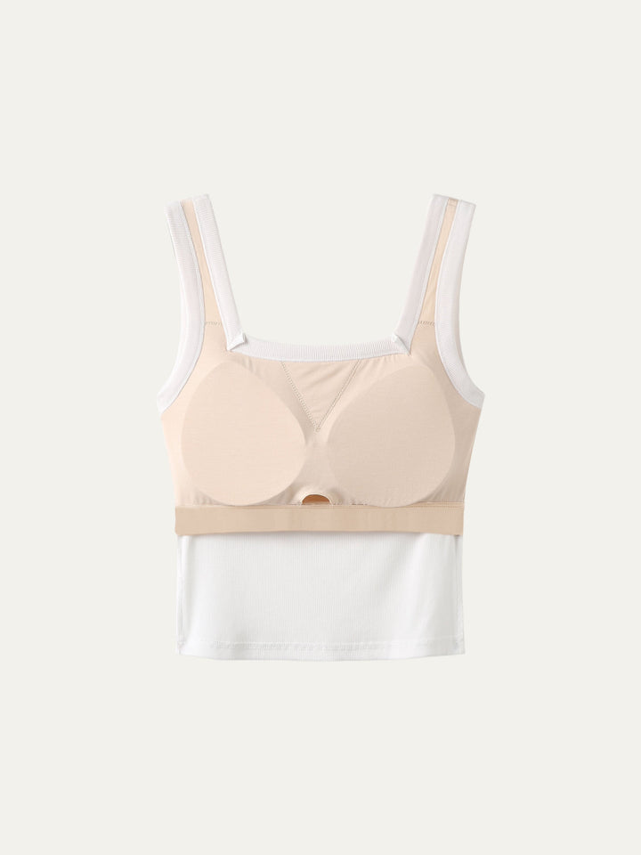 Slinky Square Open-Back Brami Tank Top