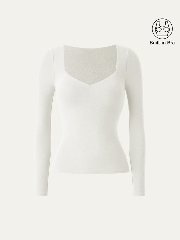 Sweetheart Neck Slim Brami Top White XS
