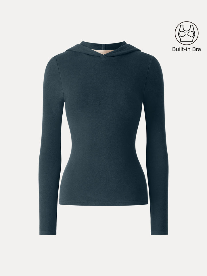 MaxWarm Slim Fitted Pullover Hoodie Brami Dark Pewter XS