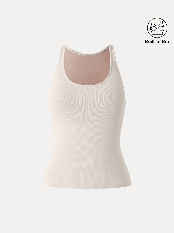 Essential Stretch Cotton U-neck New Airy Brami Gardenia XS