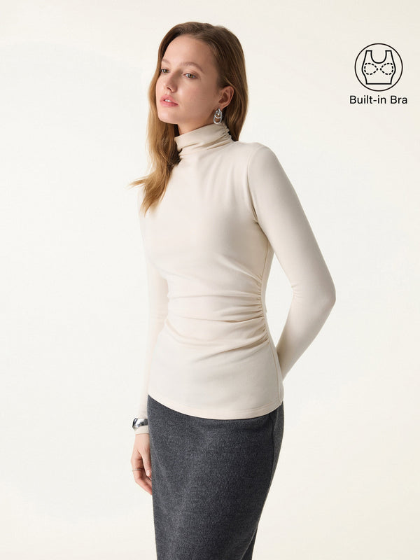 ProWarm Turtleneck Ruched Brami Morning Mist XS