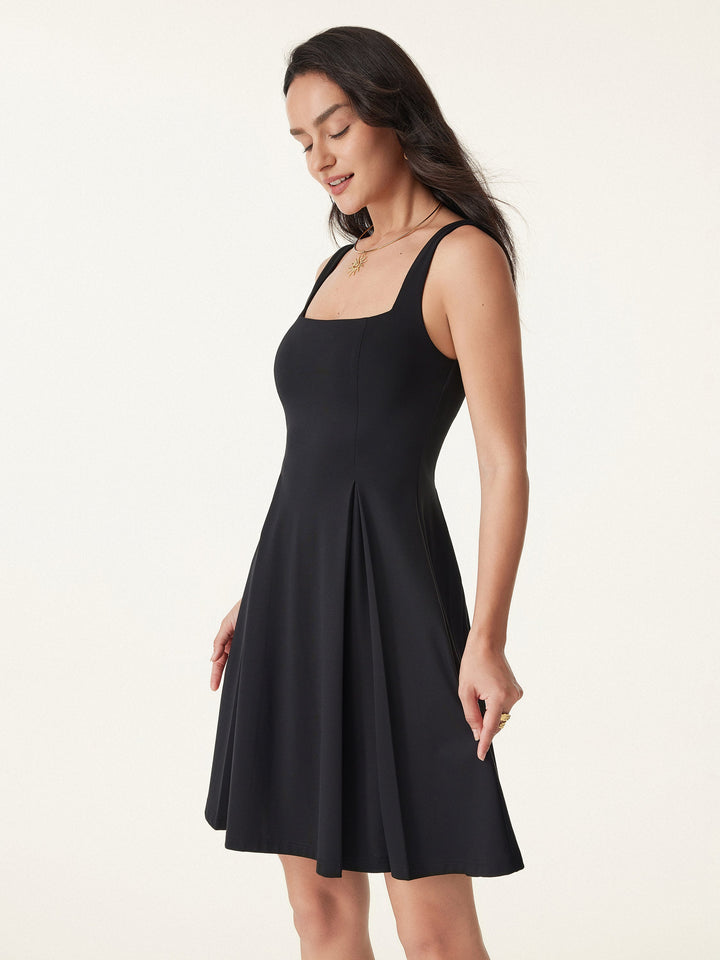 Square Neck Fit-and-flare Mini Brami Dress