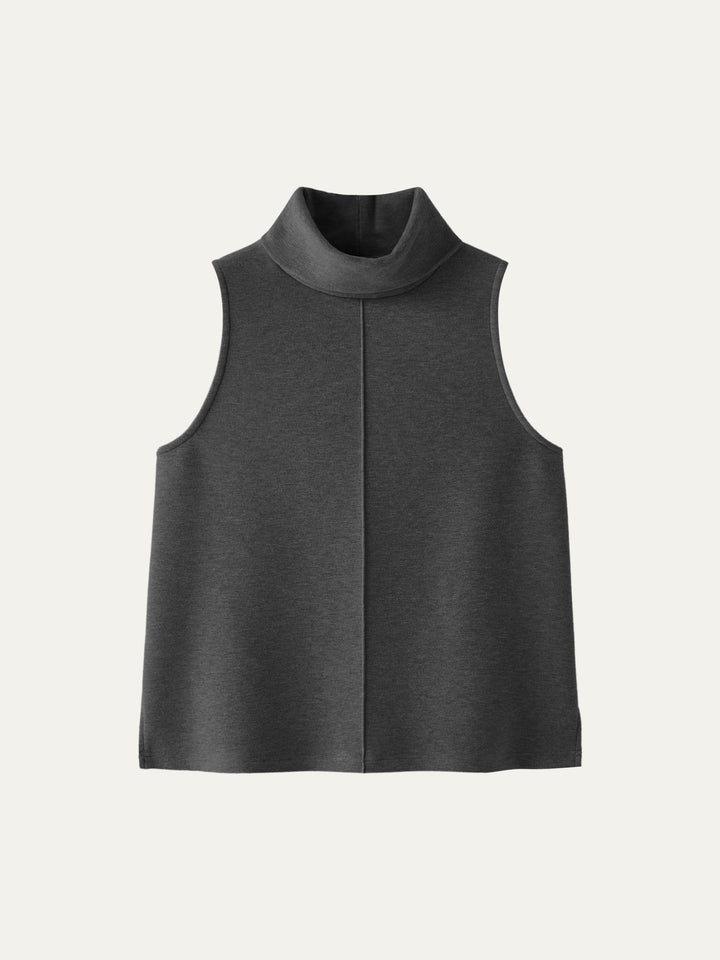 Turtle Neck Split Hem Top