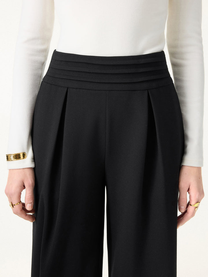 Chic High Rise Wide Leg Trousers with Pockets