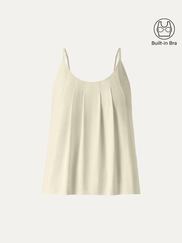 OGLmove U-Neck Spaghetti Bra Tank Pale Yellow XS