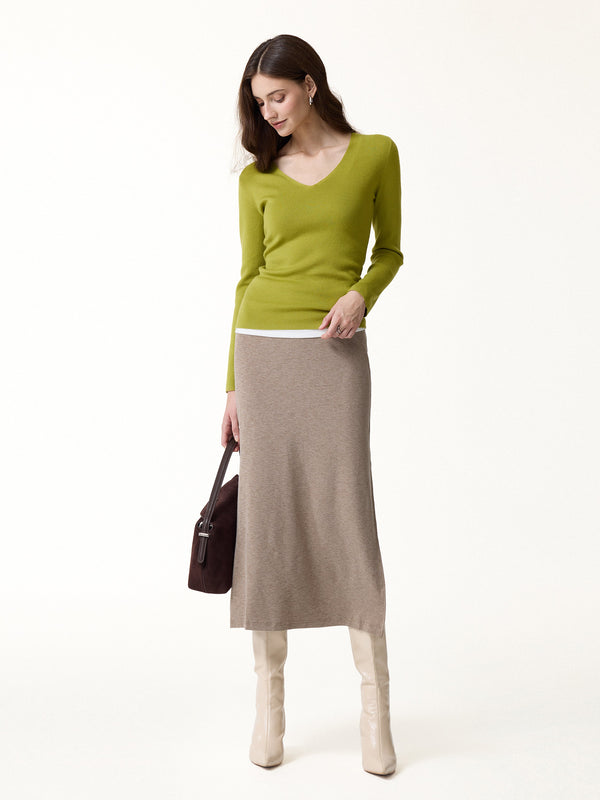 OGLmove The Everyday V-Neck Merino-Blend Sweater
