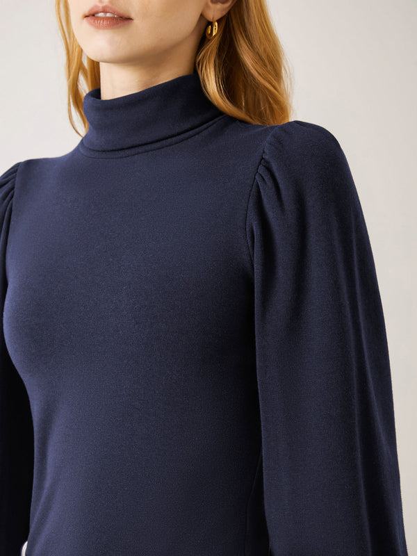 OGLmove ProWarm Turtleneck Puff Sleeve Top