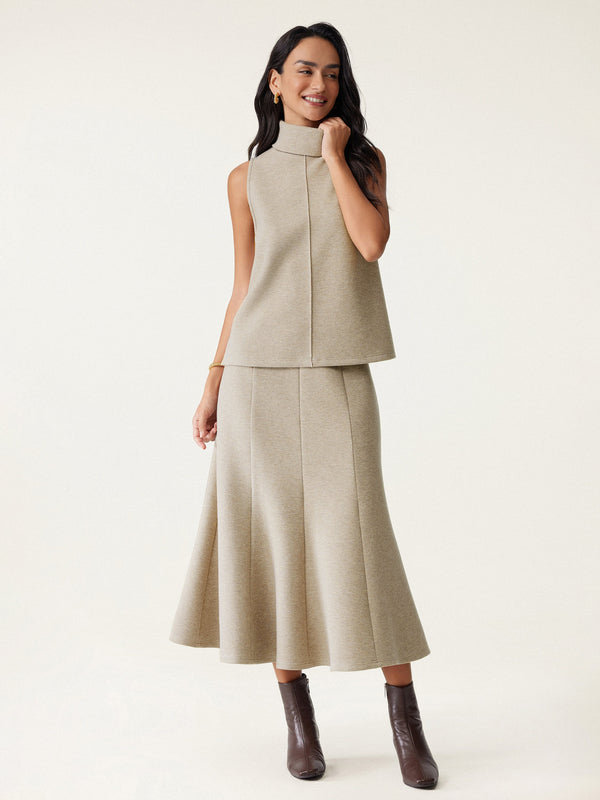 OGLmove Turtle Neck Split Hem Top