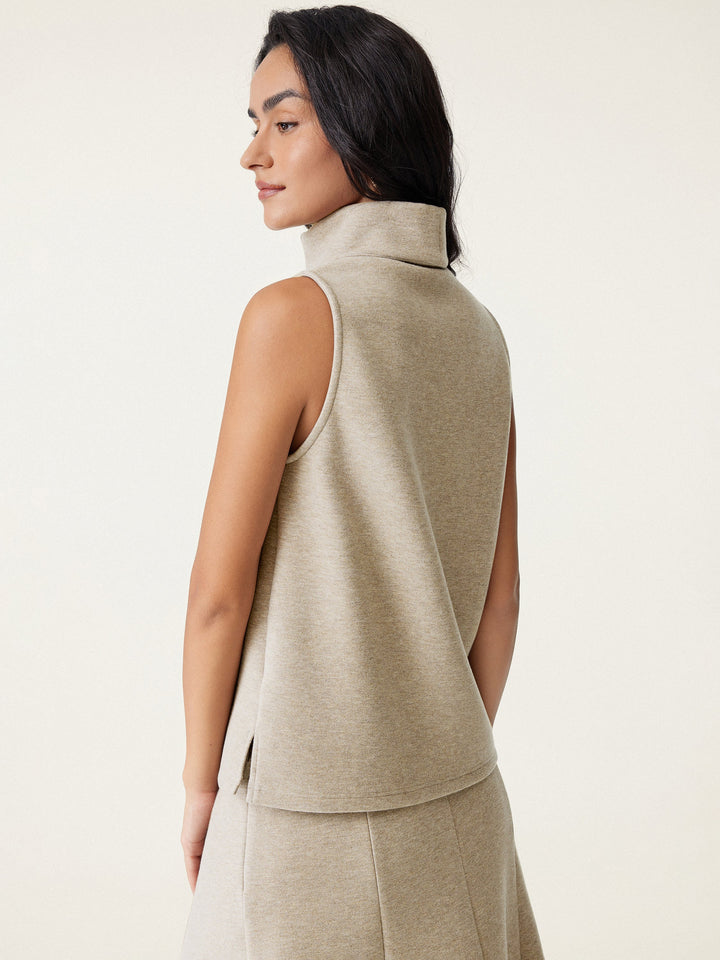 2Pcs Set Tall High Waisted Straight Leg Pant & Split Hem Top