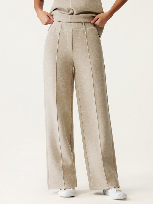 High Waisted Straight Leg Pull On Pant Heather Morganite XS