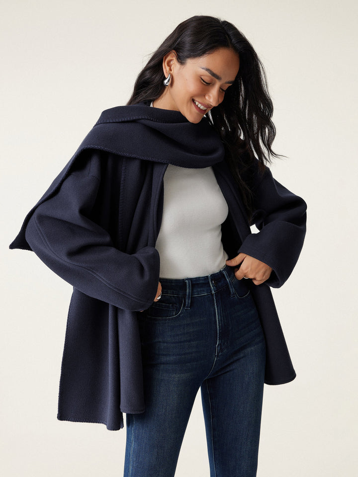 Oversized Scarf Jacket
