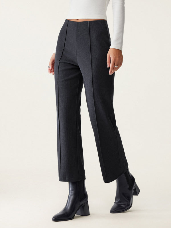 Kickout Pull-On Cropped Flare Pant Blue Charcoal XS