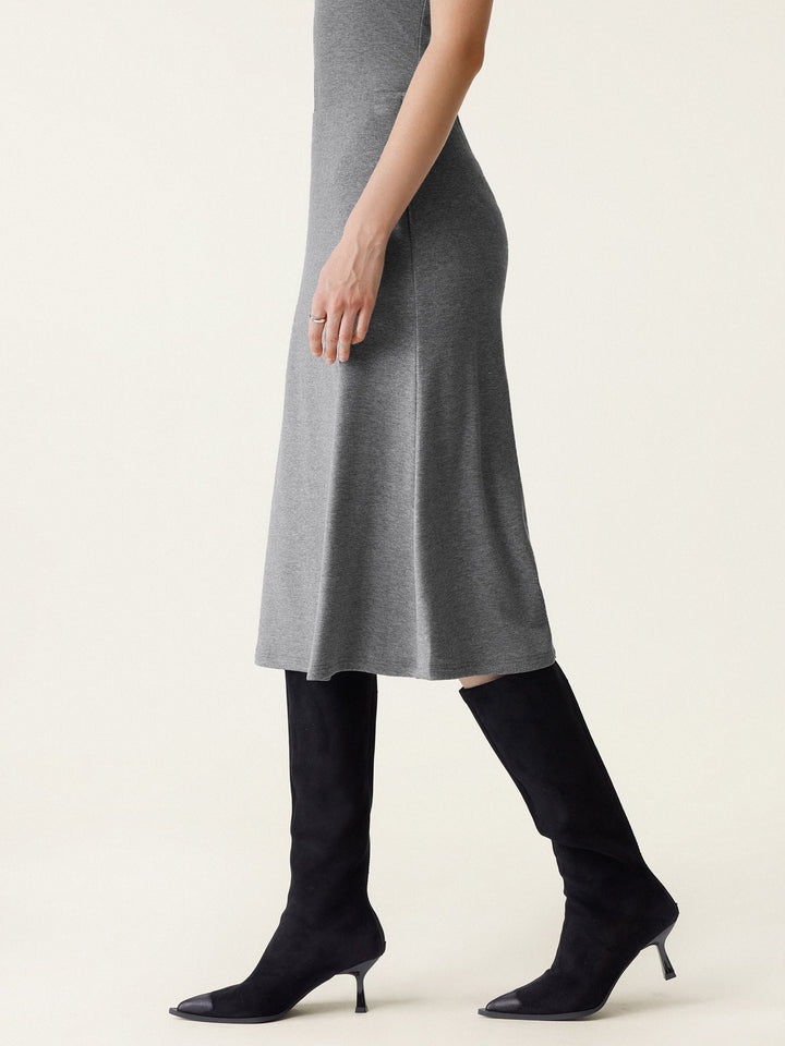 Soft Thermal Pull-On Midi Skirt