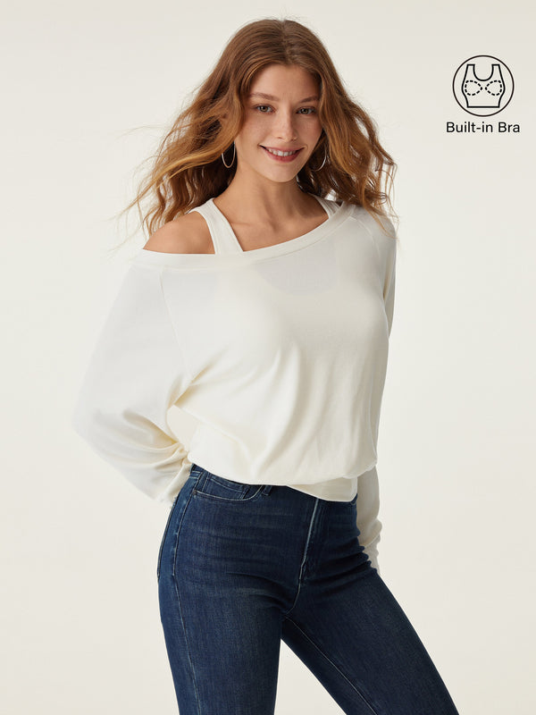 OGLmove LiteWarm Multi-Wear Layering Bra Top Off White XXS