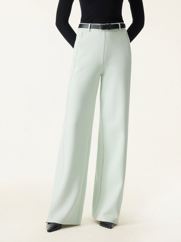 OGLmove Stretch Cotton Blend Slimming High Rise Wide Leg Pant