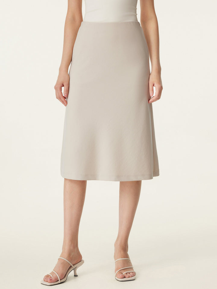 2Pcs Set Open Back Brami Tank & A-line Midi Skirt with Pockets