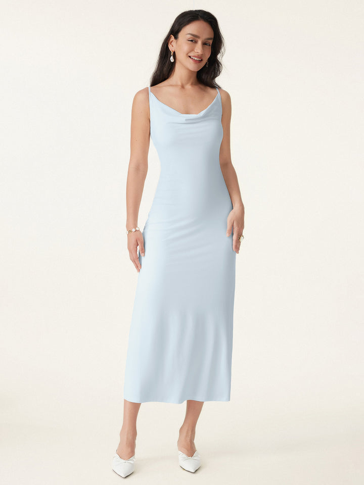 Effortless Vacay Cowl Neck Midi Brami Dress