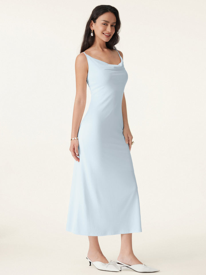 Effortless Vacay Cowl Neck Midi Brami Dress