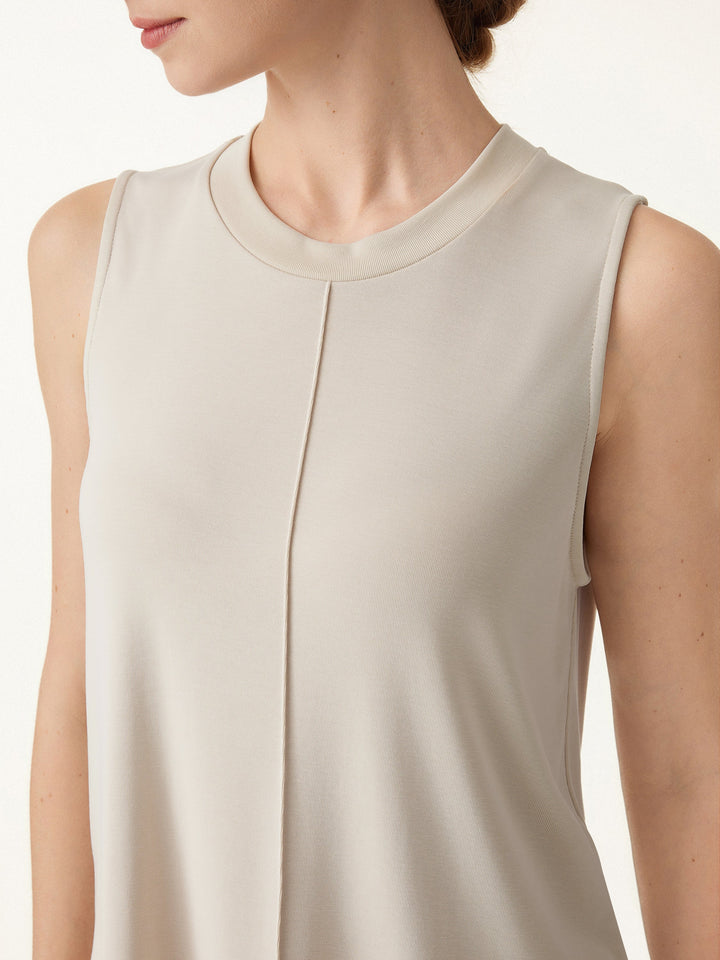 Sandwashed Crewneck Side Slit Relaxed Tank