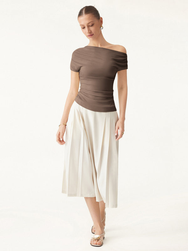 Cooling Asymmetrical Short Sleeve Stretchy Tee