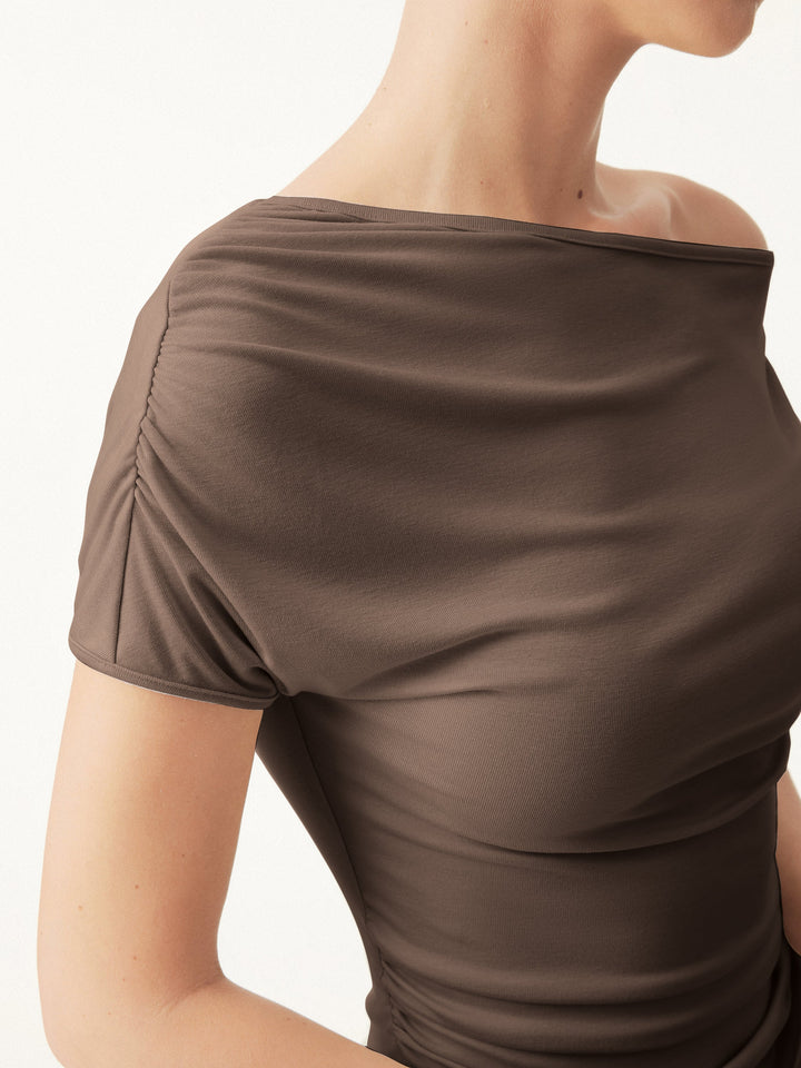 Cooling Asymmetrical Short Sleeve Stretchy Tee